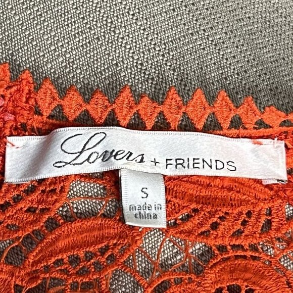 Lovers & Friends Red Crocheted Lace Overlay Dress with Cutouts~ Size Sm~PERFECT! - Picture 4 of 7